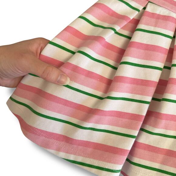 Janie & Jack Baby Dress 12–18 M Pink Stripe Bow Fit & Flare Classic Preppy Style - Picture 7 of 8